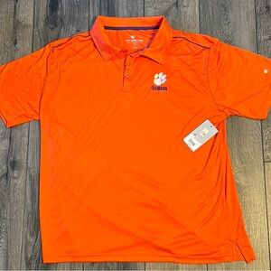 Men’s colosseum Clemson collared short sleeve shirt size XL New; w/ tags